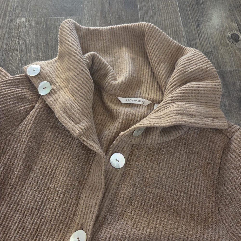 Soft Surroundings Long Duster Sweater - Size Medium - Picture 3 of 4